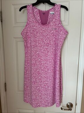 Columbia Pink & White Printed Tank Dress